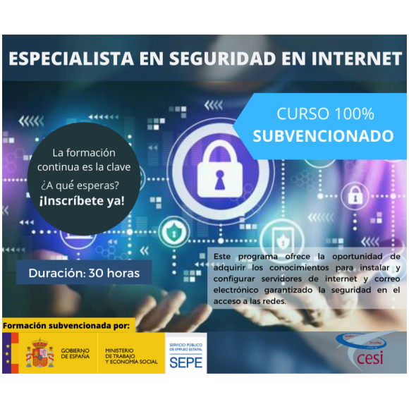 Especialista en seguridad en internet -